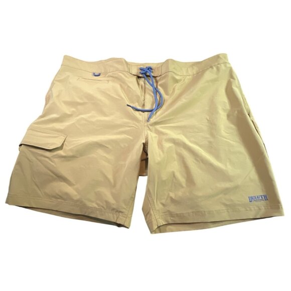Mens Duluth Flex Bull Moose 9" Board Shorts Duluth Trading SZ 48 Color Olde Gold - Picture 1 of 8